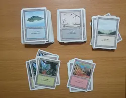 201 Cards Total Mtg Revised Basic Land Lot - Image 1