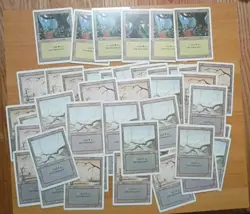 201 Cards Total Mtg Revised Basic Land Lot - Image 2