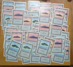201 Cards Total Mtg Revised Basic Land Lot - Image 4
