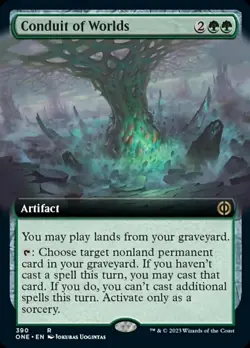 1 x Conduit of Worlds - Extended Art - Phyrexia: All Will Be One - Moderate Play - Image 1