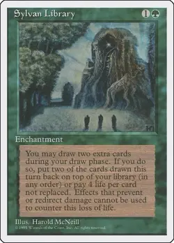 Sylvan Library MTG Core Set 4th Edition Regular - Image 1