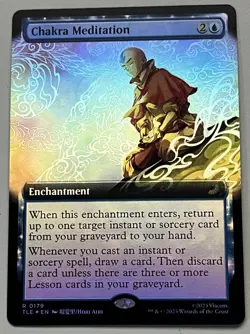 MTG Avatar: TLE Chakra Meditation Enchantment RARE FOIL #0179 - Image 1