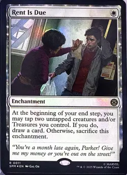 Rent Is Due Foil R Marvel's Spider-Man 11 NM - Image 1