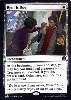 Rent Is Due Non- Foil R Marvel's Spider-Man 11 NM - Image 1