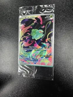 Pokemon TCG Mega Evolutions Stamped Promo Card Bulbasaur 133/132 SEALED - Image 1