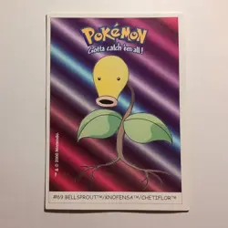 Pokemon - Bellsprout - Dunkin Boomer Sticker - #69/150 - 2000 - Image 1