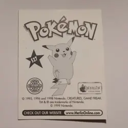 Pokemon - Brock - Topps Merlin Sticker - Series 1 - #S27/36 - Gold Holo - 1999 - Image 2