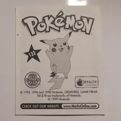 Pokemon - Ditto - Topps Merlin Sticker - Series 1 - #132/240 - 1999 - Image 2