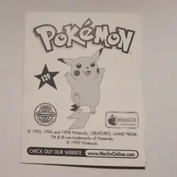 Pokemon - Ash & Pikachu - Topps Merlin Sticker Series 1 #S29/36 Gold Holo 1999 - Image 2