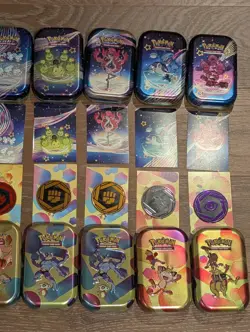 14x EMPTY ASSORTED POKEMON TCG MINI TINS - NO PACKS - Image 3