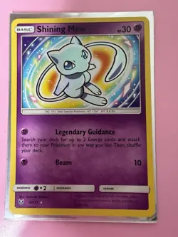 Pokemon Shining Mew 40/73 Shining Legends Holo Rare Card Near Mint Condition - Image 2