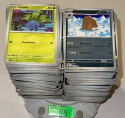 LOTTO 1KG DI CARTE POKEMON SET FIAMME SPETTRALI IN ITALIANO NUOVE CON 10% FOIL - Image 1
