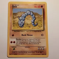 Onix - Pokemon TCG Karte - Base Set - 56/102 - 1999 - English - Image 1