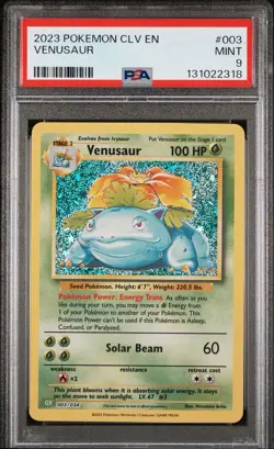 2023 Pokemon CLV EN Holo Venusaur #003/034 - PSA 9 - Image 1