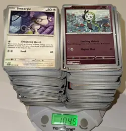 LOTTO 1KG DI CARTE POKEMON SET FIAMME SPETTRALI IN ITALIANO NUOVE CON 10% FOIL - Image 1