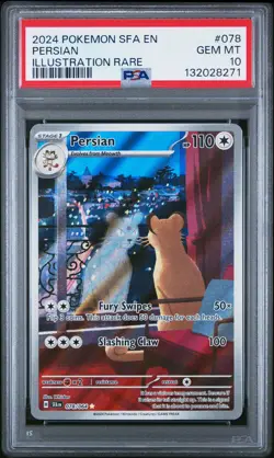 Pokemon Persian 078 078/064 SFA EN-Shrouded Fable IR RARE GEM MINT PSA 10 - Image 1