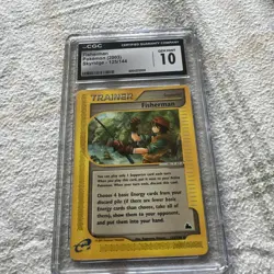 CGC 10 GEM MINT Fisherman 125/144 Skyridge 2003 WOTC Pokemon - Image 1