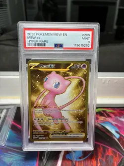 Pokemon TCG Mew EX 205/165 Scarlet & Violet 151 Holo Hyper Rare PSA 9 - Image 1