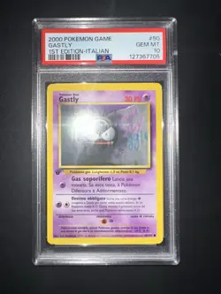 POKEMON PSA 10 GASTLY 50/102 SET BASE 1st PRIMA EDIZIONE ITALIANO 2000 LOW POP! - Image 5