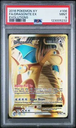 Dragonite EX 106/108 Full Art Pokemon XY Evolutions 106 MINT PSA 9 - Image 1