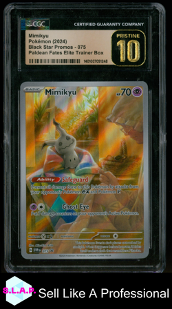 MIMIKYU POKEMON 75 2024 BLACK STAR PROMO FULL ART ENGLISH CGC 10 PRISTINE - Image 1