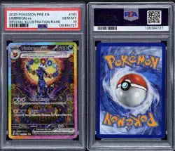 2025 POKEMON PRISMATIC EVOLUTIONS ILLUSTRATION RARE #161 UMBREON EX PSA 10 - Image 3