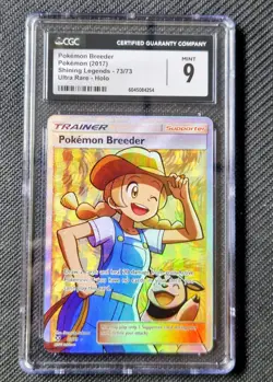2017 Pokemon Shining Legends Pokemon Breeder 73/73 CGC 9 Psa - Image 1
