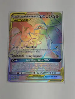Pokemon TCG Lucario & Melmetal GX TAG TEAM (Secret) - Unbroken Bonds 224/214 NM - Image 1