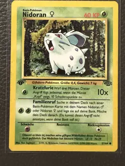 Nidoran 1. Edition 57/64 Dschungel deutsch Pokemon Karten - Image 1