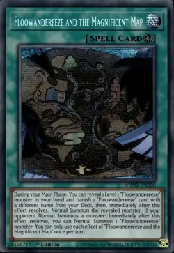 Floowandereeze and the Magnificent Map 1st Pris Scr MP22-EN220 Yu-Gi-Oh! - Image 1