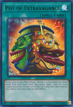 Pot of Extravagance - RA01-EN059 Super Rare 1st Ed NM Yugioh - Image 1