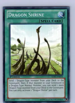 Yu-Gi-Oh TCG Dragon Shrine SDBE-EN019 1st Edition Super Rare Card NM - Image 1