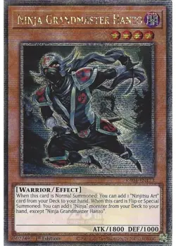 Ninja Grandmaster Hanzo Yu-Gi-Oh! RA04-EN173 1st Quarter Century Secret Rare - Image 1