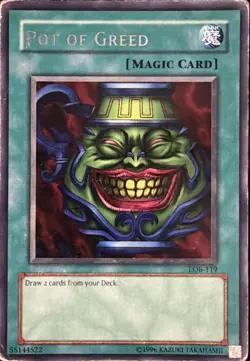 Pot Of Greed LOB-119 Unlimited Rare HP - Image 1