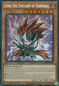 Yugioh! LP Gorz the Emissary of Darkness - BLMM-EN005 - Secret Rare - 1st Editio - Image 1