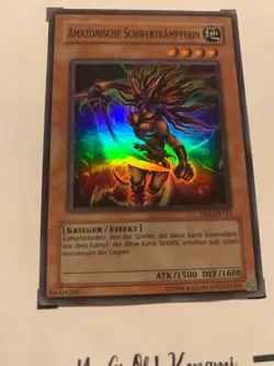 AMAZONISCHE SCHWERTKAMPFERING - DR1-DE116 DEUTSCH Yu-Gi-Oh! CARD SUPER RARE HOLO - Image 5