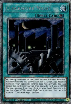 Clockwork Night - Platinum Secret Rare 1st Edition RA03-EN071 - NM - YuGiOh - Image 1