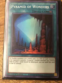 YUGIOH! 3X SESL-EN057 PYRAMID OF WONDERS SUPER RARE 1st EDITION - Image 1
