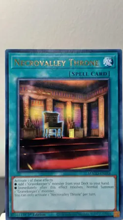 Necrovalley Throne 1st Edition [NM] - Yu-Gi-Oh! MAGO [Gold Rare] - Image 1