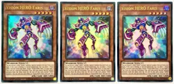 3 x GFP2-EN059 Vision Hero Faris - Ultra Rare 1st Edition Near Mint YuGiOh Cards - Image 1