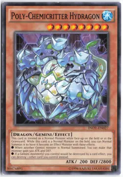 Yugioh - Poly-Chemicritter Hydragon INOV-EN027 Unlimited - Invasion: Vengeance - Image 1