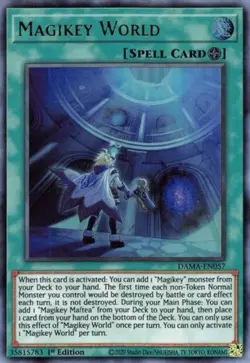 Lightly Played, English Yu Gi Oh Magikey World - DAMA-EN057 - Ultra Rare - 1st E - Image 1