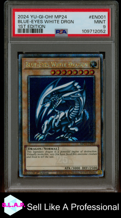 BLUE-EYES WHITE DRGN 1ST ED YU-GI-OH! 25TH ANN DUELING MIRRORS 2024 EN001 PSA 9 - Image 1