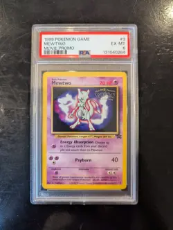 Pokemon TCG Mewtwo #3 WB Kids Presents the First Movie Card PSA 6 - Image 1