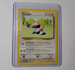 Porygon 39/102 Uncommon Base Set Unlimited Pokemon Card NM-Mint - Image 1