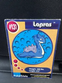 Lapras 1999 Original 151 Pokemon Burger King PokeTrivia Trading Card #131 - Image 1