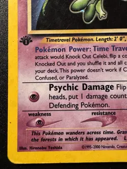 1st Edition Celebi 3/64 Neo Revelation Pokemon Card Holo Foil Rare HP - Image 5