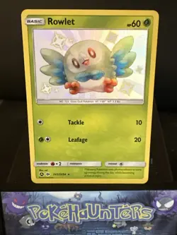 Pokemon Card Rowlet SV2/SV94 SM Hidden Fates Baby Shiny Vault Near Mint - Image 1