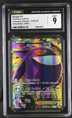 CGC 9 MINT Gengar EX 2014 Phantom Forces 114/119 Ultra Rare Holo Pokemon Card - Image 1