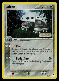 Pokemon Card - Lairon Legend Maker 38/92 Uncommon Reverse Holo Stamped - Image 1